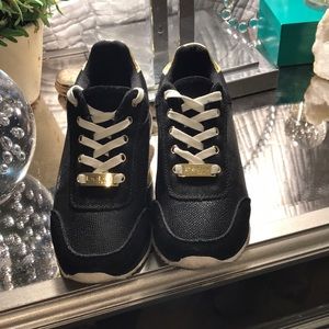 Bebe sport lace up wedge sneakers